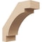 Ekena Millwork 5-inch W x 14-inch D x 14-inch H Merced Rough Cedar Woodgrain TimberThane Knee Brace, Primed BRCUR05X14X14MRCRCPR - alternate 1